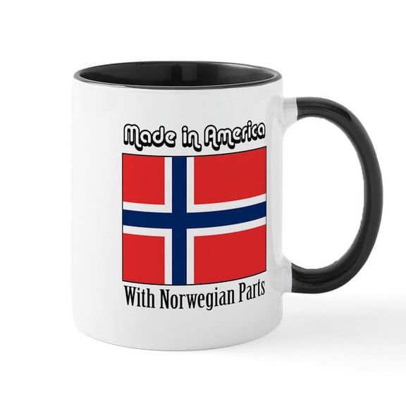 CafePress - Norwegian Parts Mug - 11 oz Ceramic Mug - Novelty Coffee Tea Cup