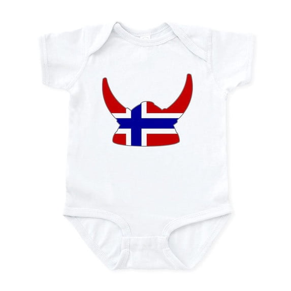 CafePress - Norwegian Viking Helmet Infant Bodysuit - Baby Light Bodysuit, Size Newborn - 24 Months