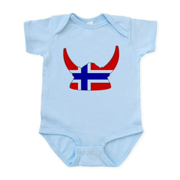 CafePress - Norwegian Viking Helmet Infant Bodysuit - Baby Light Bodysuit, Size Newborn - 24 Months