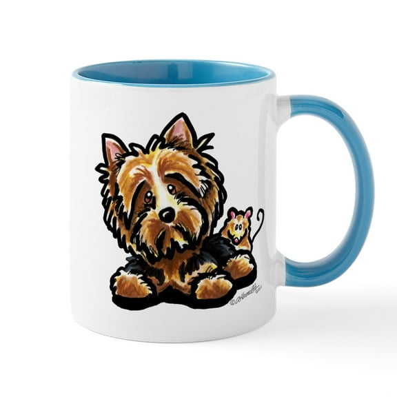 CafePress - Norwich Terrier Cartoon Mug - 11 oz Ceramic Mug - Novelty Coffee Tea Cup