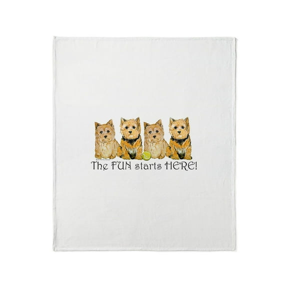 CafePress - Norwich Terrier Fun Throw Blanket - Soft Fleece Throw Blanket, 50"x60" for All Ages