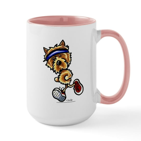 CafePress - Norwich Terrier Running Large Mug - 15 oz Ceramic Large White Novelty Mug