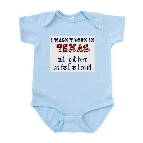 CafePress - Not Born In Texas But Body Suit - Baby Light Bodysuit, Size Newborn - 24 Months