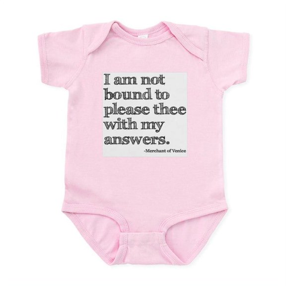 CafePress - Not Bound To Please Shakespeare Infant Bodysuit - Baby Light Bodysuit, Size Newborn - 24 Months