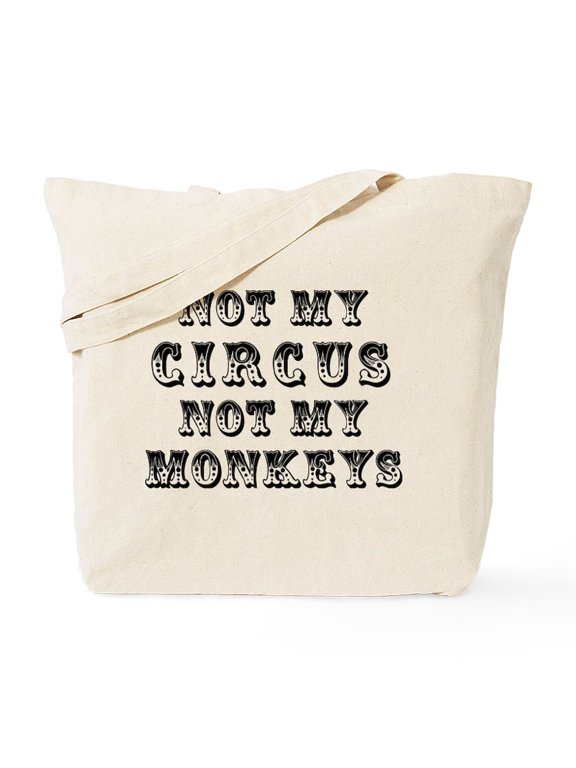 - Not Circus Monkeys - Unisex Canvas Tote Bag, Beige, 1-Piece