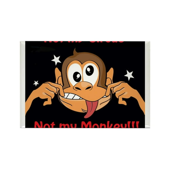 CafePress - Not My Monkey S Magnets - Rectangle Magnet, 2"x3" Refrigerator Magnet
