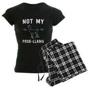 CafePress - Not My Prob Llama Pajamas - Women's Dark Pajamas