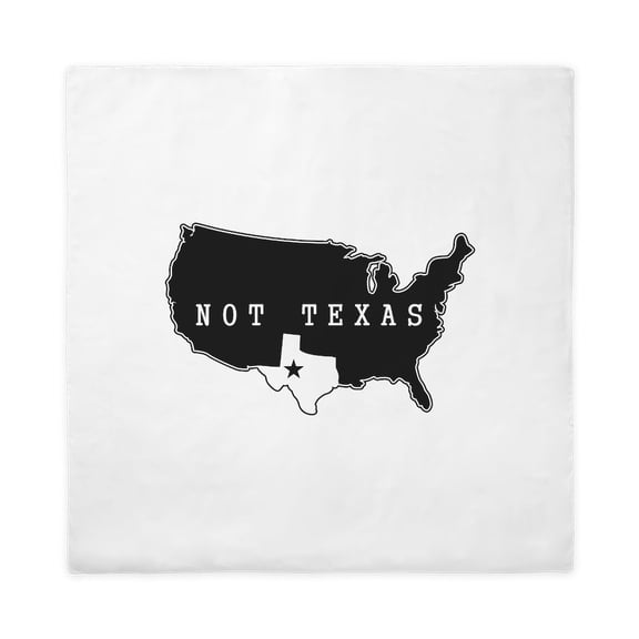CafePress - Not Texas Queen Duvet Cover - Queen Duvet