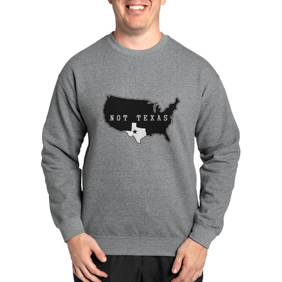 CafePress - Not Texas Sweatshirt - Crew Neck Sweatshirt