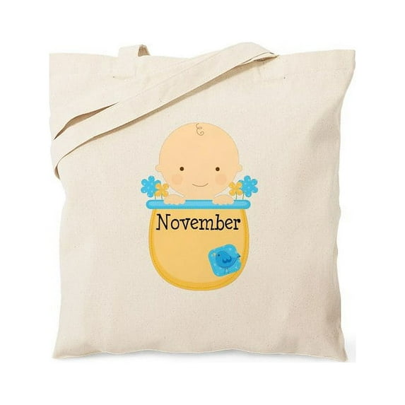 CafePress - November Baby Tote Bag - Unisex Canvas Tote Bag, Beige, 1-Piece