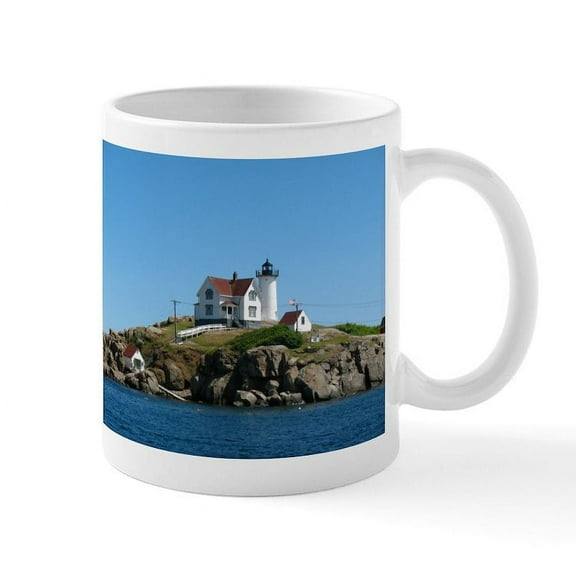 CafePress - Nubble Lighthouse Mug Mugs - 11 oz Ceramic Mug - Novelty Coffee Tea Cup