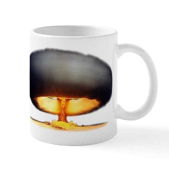 CafePress - Nuclear Explosion Mug - 11 oz Ceramic Mug - Novelty Coffee Tea Cup