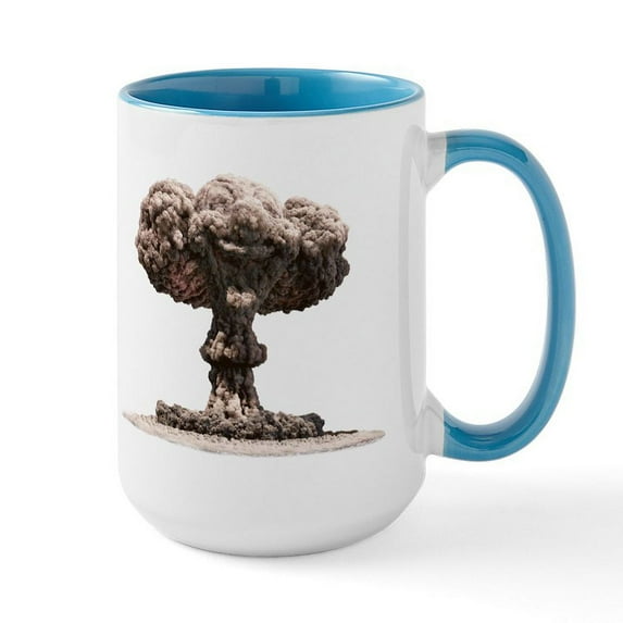 CafePress - Nuclear Explosion Mugs - 15 oz Ceramic Large White Novelty Mug