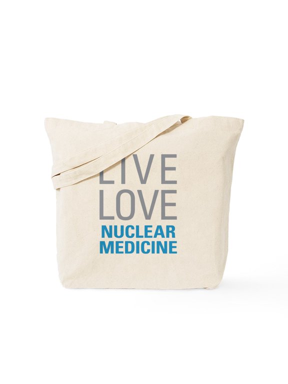 - Nuclear Medicine Tote Bag - Unisex Canvas Tote Bag, Beige, 1-Piece
