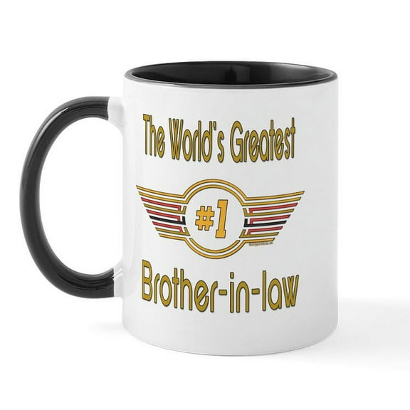 CafePress - Number 1 Brother In Law Mug - 11 oz Ceramic Mug - Novelty Coffee Tea Cup