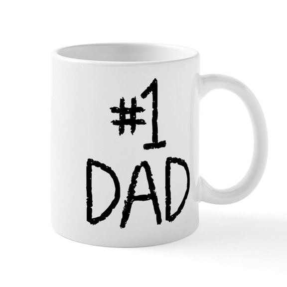 CafePress - Number 1 Dad Mug - 11 oz Ceramic Mug - Novelty Coffee Tea Cup