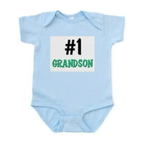 CafePress - Number 1 GRANDSON Infant Bodysuit - Baby Light Bodysuit, Size Newborn - 24 Months
