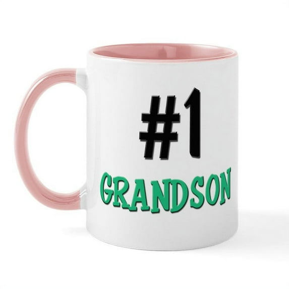 CafePress - Number 1 GRANDSON Mug - 11 oz Ceramic Mug - Novelty Coffee Tea Cup