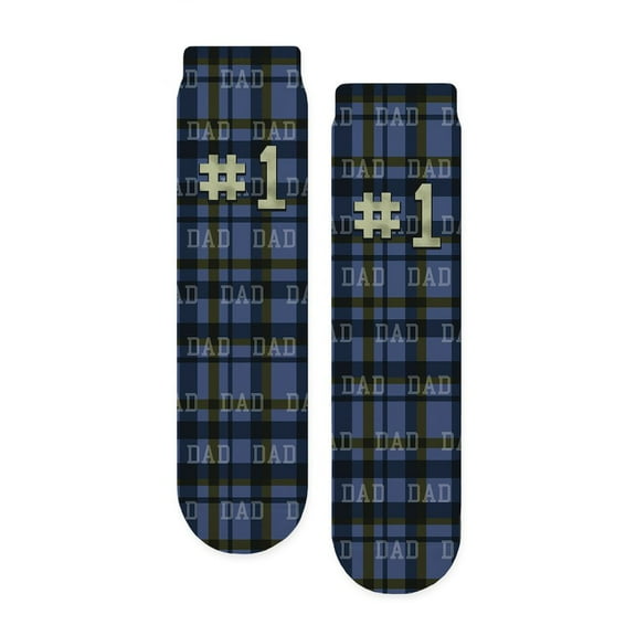 CafePress - Number One Dad - Unisex Novelty Printed Crew Adult Socks