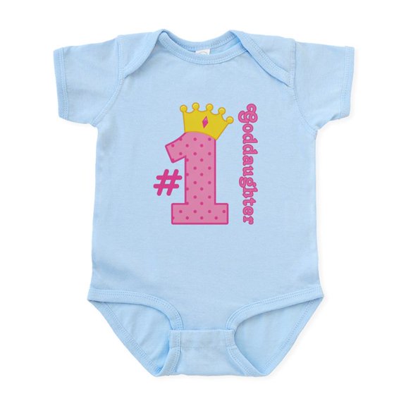 CafePress - Number One Goddaughter Body Suit - Baby Light Bodysuit, Size Newborn - 24 Months