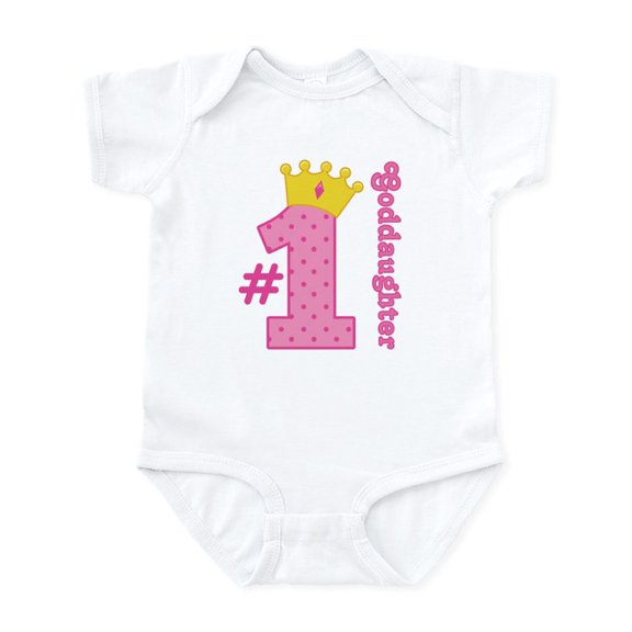 CafePress - Number One Goddaughter Body Suit - Baby Light Bodysuit, Size Newborn - 24 Months