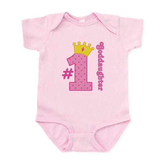 CafePress - Number One Goddaughter Body Suit - Baby Light Bodysuit, Size Newborn - 24 Months