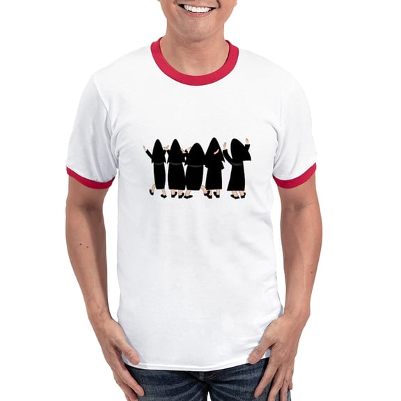 CafePress - Nuns Jubilee Ringer T - 100% Cotton Ringed T-Shirt