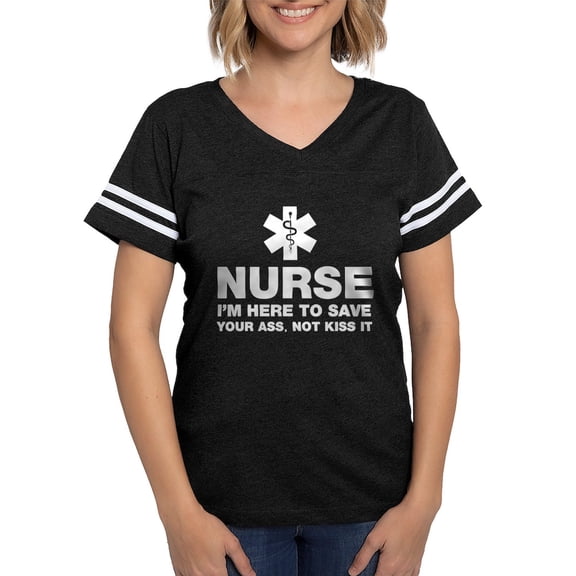 CafePress - Nurse Attitude Saying T Shirt - Womens Football Shirt