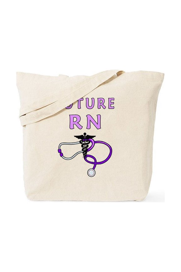 - Nurse Future RN Tote Bag - Unisex Canvas Tote Bag, Beige, 1-Piece