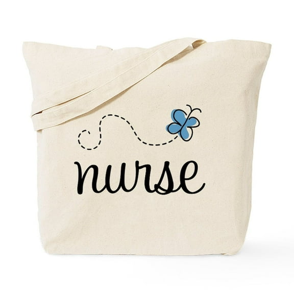 CafePress - Nurse Gift Butterfly Tote Bag - Unisex Canvas Tote Bag, Beige, 1-Piece