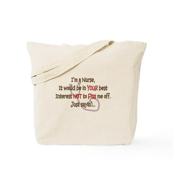 CafePress - Nurse Humor Tote Bag - Unisex Canvas Tote Bag, Beige, 1-Piece