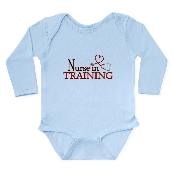 CafePress - Nurse In Training Body Suit - Long Sleeve Cotton Baby Bodysuit