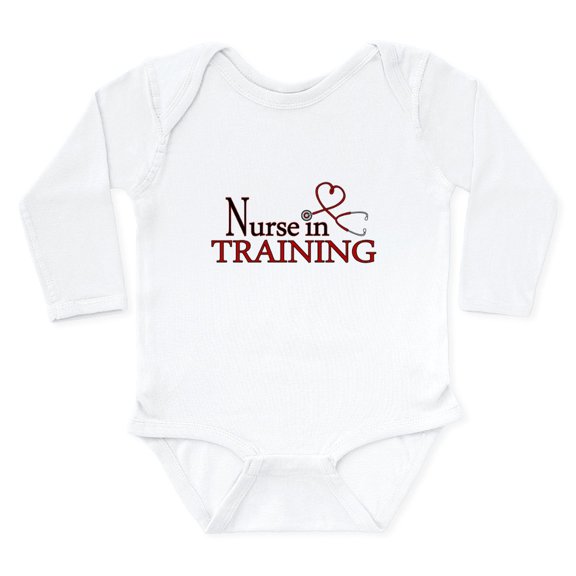 CafePress - Nurse In Training Body Suit - Long Sleeve Cotton Baby Bodysuit