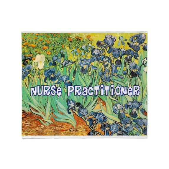 CafePress - Nurse Practitioner Blanket Van Gogh Stadium B - Soft Fleece Throw Blanket, 50"x60" for All Ages