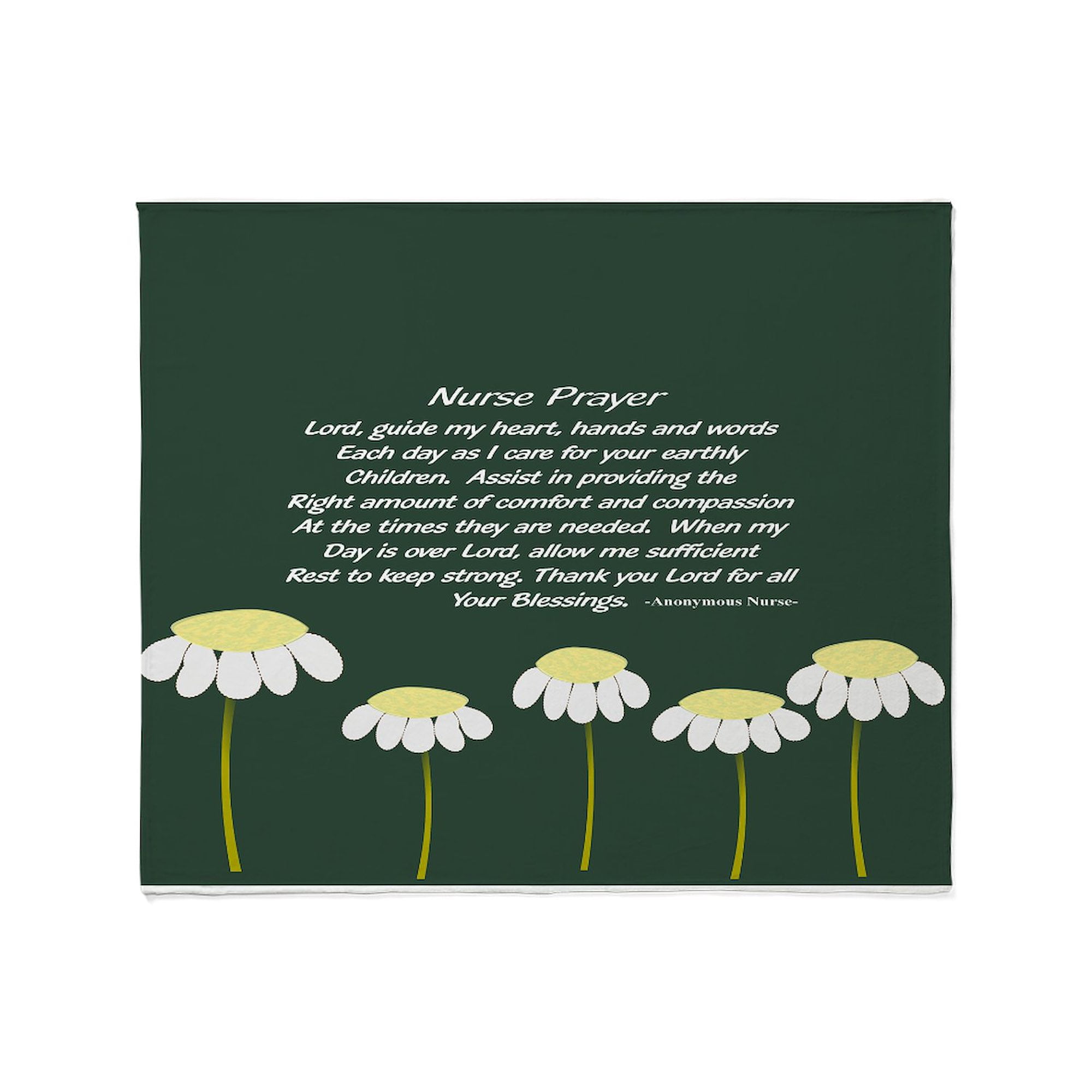 CafePress Nurse Prayer Blanket 33 Throw Blanket Soft Fleece Throw Blanket, 50"x60" Stadium