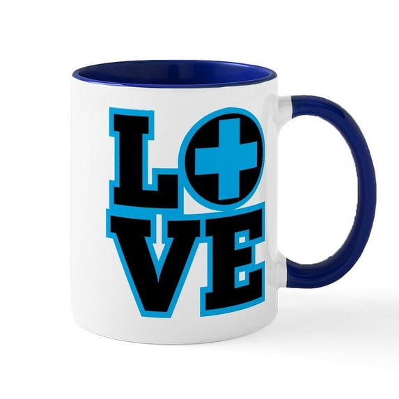 CafePress - Nurses Love - 11 oz Ceramic Mug - Novelty Coffee Tea Cup