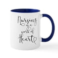 thumbnail image 1 of CafePress - Nursing Is A Work Of Heart - 11 oz Ceramic Mug - Novelty Coffee Tea Cup, 1 of 4