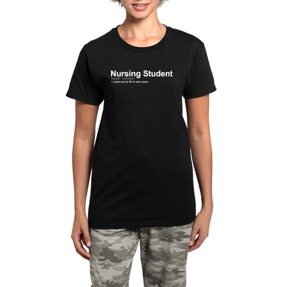 CafePress - Nursing Student Definition Women's Dark Pajamas - Women's Short Sleeve Print T-Shirt and Pants Dark Cotton Pajama Set