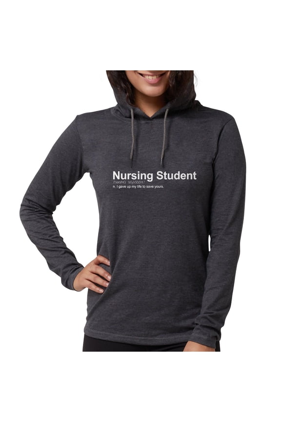 - Nursing Student Definition - Womens Hooded Shirt