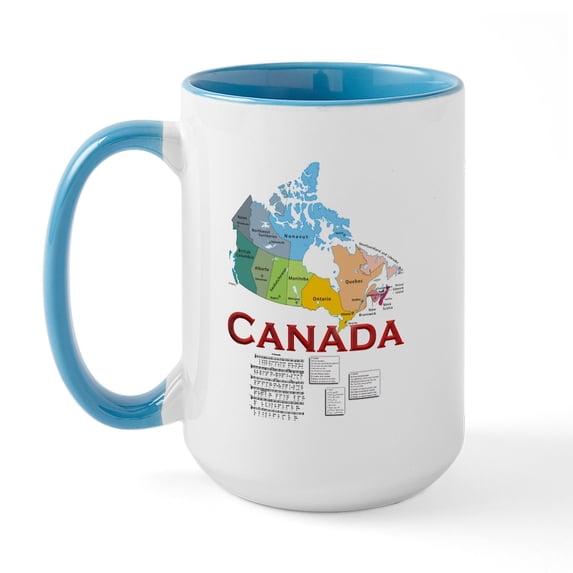 CafePress - O Canada: Large Mug - 15 oz Ceramic Large White Novelty Mug