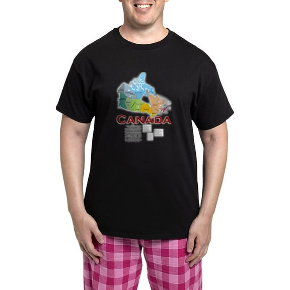 CafePress - O Canada: Men's Dark Pajamas - Men's Dark Loose Fit Cotton Pajama Set