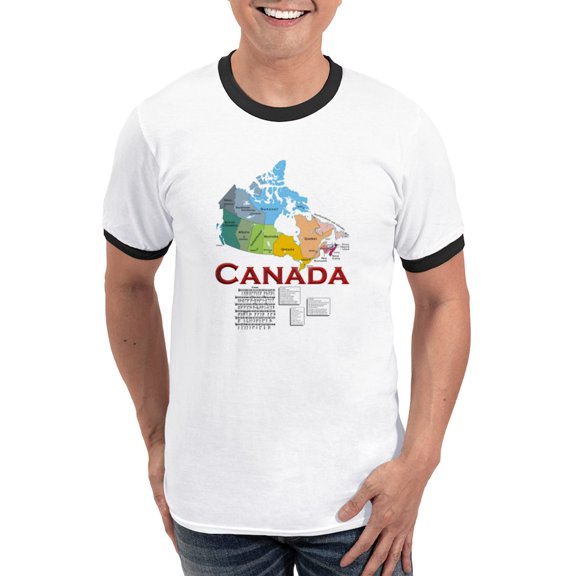 CafePress - O Canada: Ringer T - 100% Cotton Ringed T-Shirt
