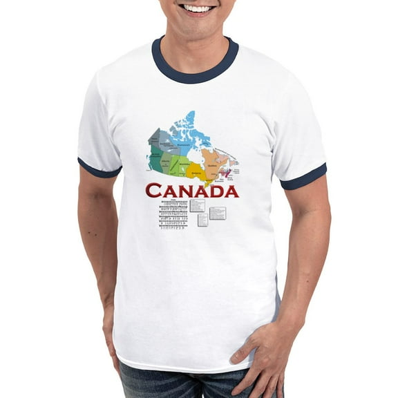 CafePress - O Canada: Ringer T - 100% Cotton Ringed T-Shirt