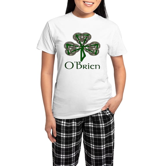 CafePress - O'brien Shamrock Women's Light Pajamas - Women's Short Sleeve Print T-Shirt and Pants Light Cotton Pajama Set