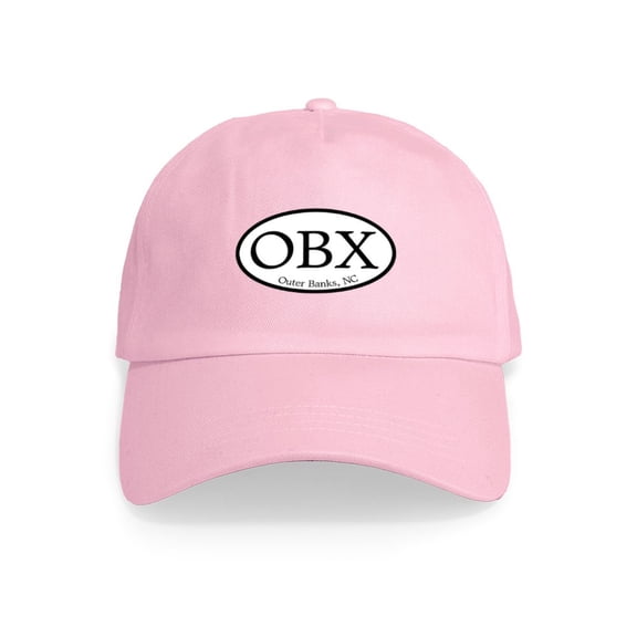 CafePress - OBX Outer Banks, NC Oval Cap - Adjustable 100% Brushed Unisex Casual Cotton Baseball Cap, Beige, 1