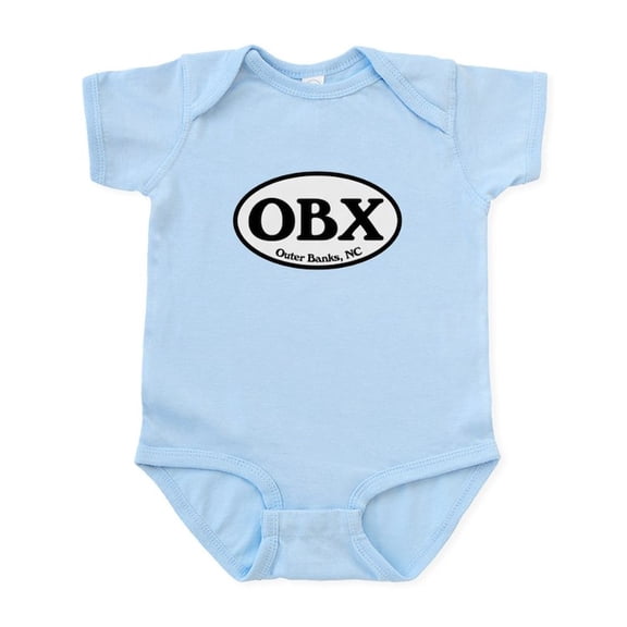 CafePress - OBX Outer Banks, NC Oval Infant Bodysuit - Baby Light Bodysuit, Size Newborn - 24 Months