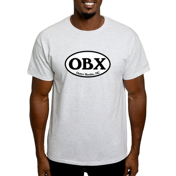 CafePress - OBX Outer Banks, NC Oval Light T Shirt - Men's Classic Graphic T-Shirt