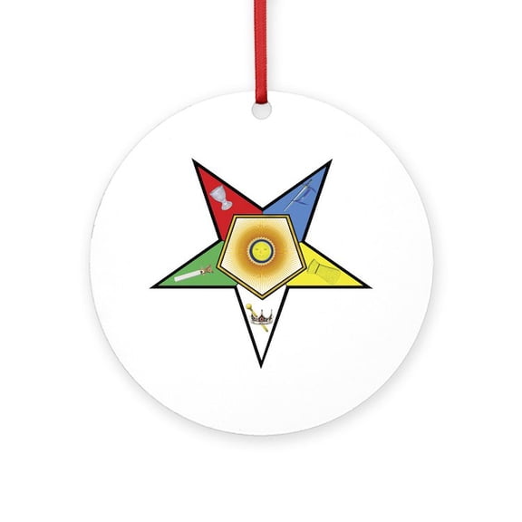 CafePress - OES Associate Matron -  Round Wood Ornament 4"