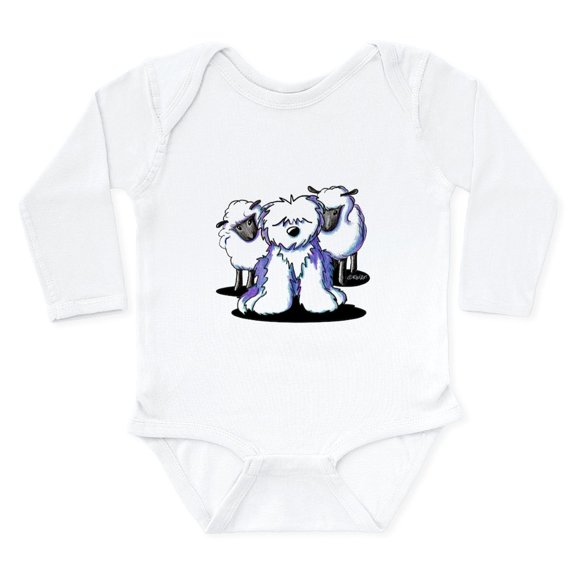 CafePress - OES Sheepies Long Sleeve Infant Bodysuit - Long Sleeve Cotton Baby Bodysuit