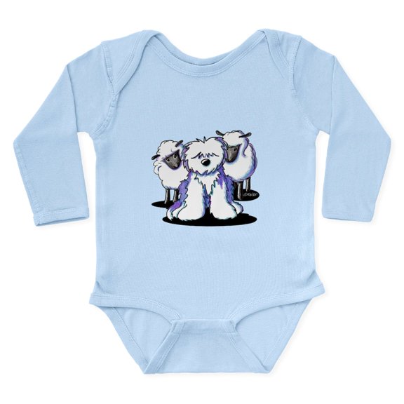 CafePress - OES Sheepies Long Sleeve Infant Bodysuit - Long Sleeve Cotton Baby Bodysuit